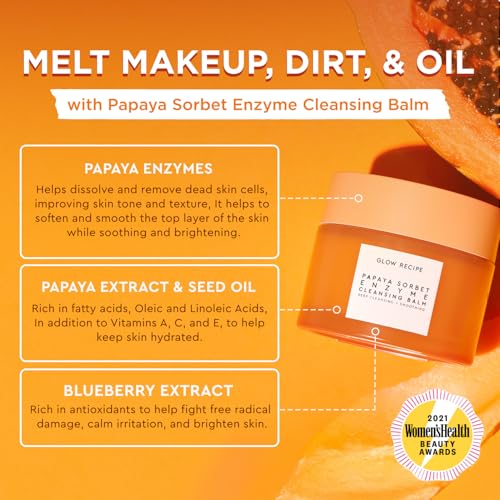 Glow Recipe Papaya Enzyme Cleansing Balm - Makeup Remover & Exfoliator