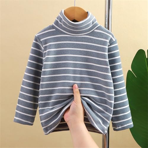 Teens Boys Girls Turtleneck Long Sleeve Sweatshirt Toddler Comfortable Striped Cotton T-Shirts Warm Fall Winter Clothes2