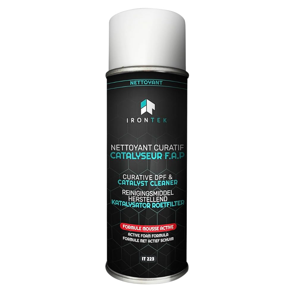 FAP Nettoyant 400ml - IRONTEK | IT223 | Mousse Professionnelle | Sans Démontage | DPF Reiniger
