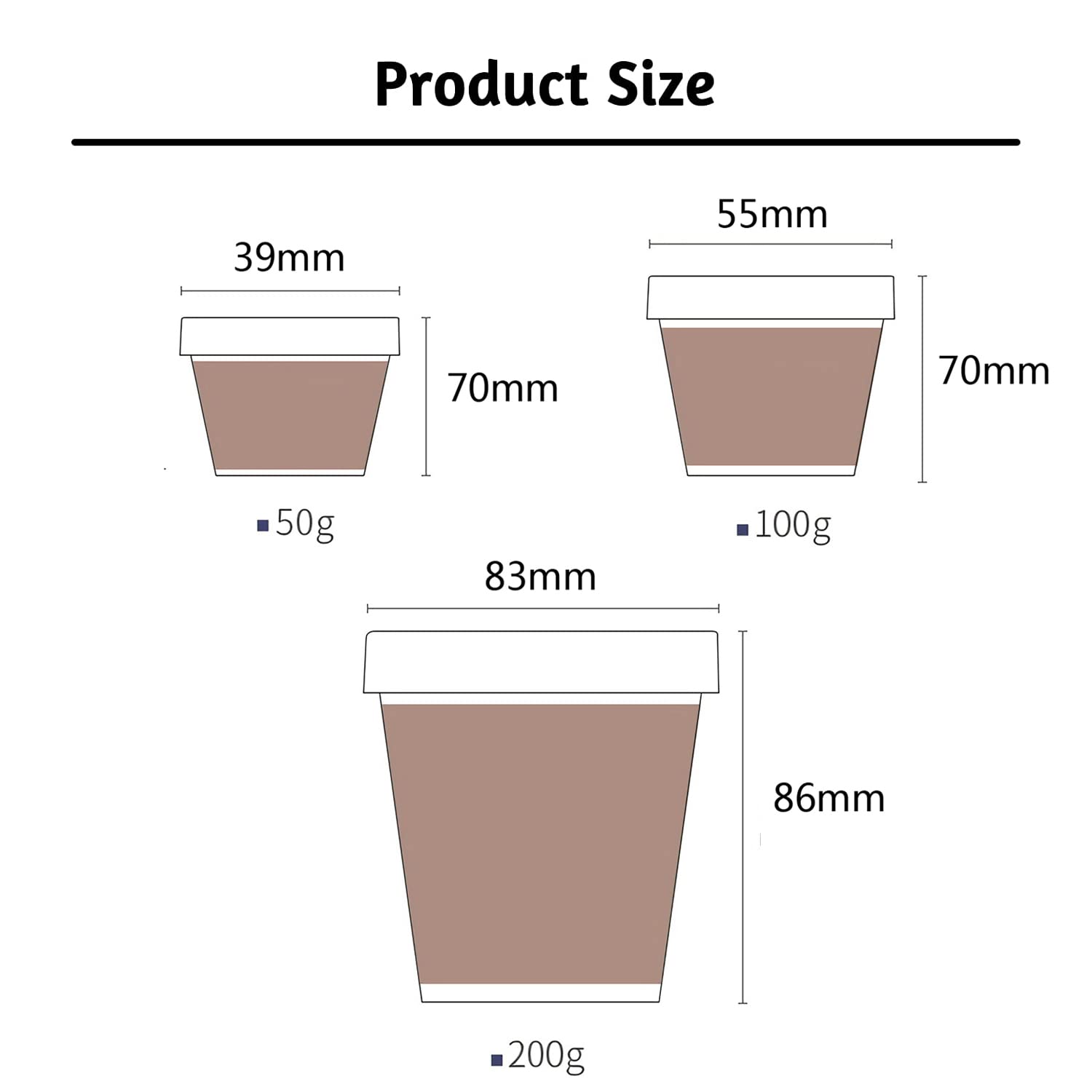 20 Stück, 200ml Rosa Kunststoff Leerdose Deckeln Tiegel für Gesichtsmaske Lotion Creme Cremedose, Gesichts Creme Salben + 5 x Spatel