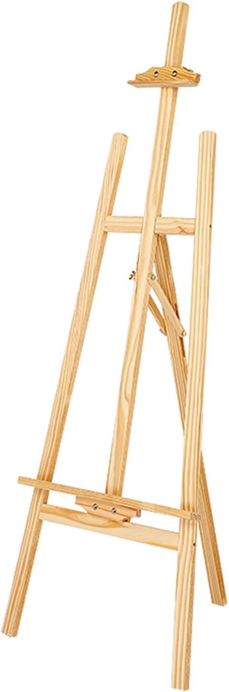 Double-Sided Mobile Projection Whiteboard Stand - Large Adjustable 175cm A-Frame Wooden Easel for Art Display, Painting, Drawing, Posters - Tripod for Adults