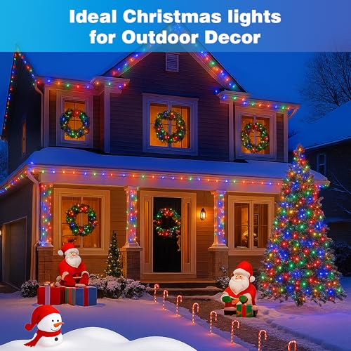Domolli Christmas Lights 1000 LED 328 FT, Waterproof Christmas Tree Lights with 8 Modes, Remote Control 3 Timers & Memory Function Xmas Decorations for House and Holiday (Multicolor) — view 6