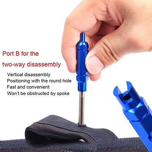 Ferramenta de remoção de núcleo de válvula Homyl para tubo Presta/Schrader, azul, 54 mm