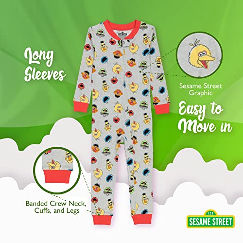 Sesame Street Boys Little Footless Pajamas4