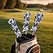 ELEQIN Hybrid Headcovers Golf Club Head Covers Blue Tropical Hibiscus Golf Head Covers Outdoor Sports Accessories Gift for Golfers Men Women for Spring Fall Summer Winter All Weather