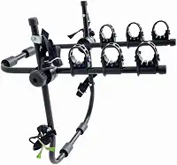 TRUE SPORT Suporte Transbike Universal para Carro, Rack de Bicicleta para Sedan, Hatch e SUV, Transporte para 3 Bicicletas, com 6 Fitas de Fixação e 4 Bases de Borracha