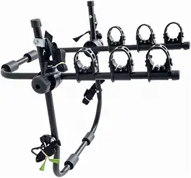 TRUE SPORT Suporte Transbike Universal para Carro, Rack de Bicicleta para Sedan, Hatch e SUV, Transporte para 3 Bicicletas, com 6 Fitas de Fixação e 4 Bases de Borracha