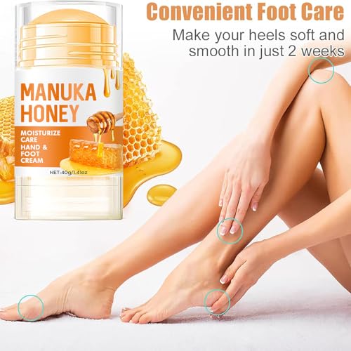 Honey Foot Cream for Very Dry Hands & Feet - 40 ml, Cracked Heel Repair & Intensive Moisturizing for Women & Men - Image 3