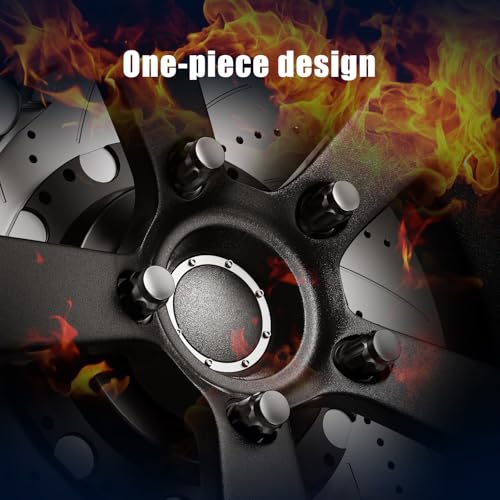 Image of Gaemi M10x1.25 Spline Lug Nuts Black, 20 Pack | 6 Spline Design, 1.38 inch Tall, 3 /4 inch Hex Conical Seat 60, Includes 1 Socket Key, For Aftermarket Wheels