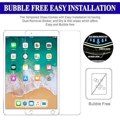 Image of iPad 5th Gen / 6th Gen (9.7 inch) Tempered Glass | Screen Protector Clear Tempered Glass for iPad Tab 9.7 inch 5th (2017) / 6th Generation (2018)