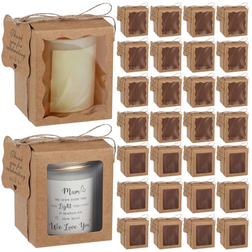 ReliThick 50 Set Candle Gift Box Transparent Gift Packaging Box