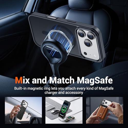 Image of Temdan for iPhone 17 Pro Max Case with Screen Protector Black