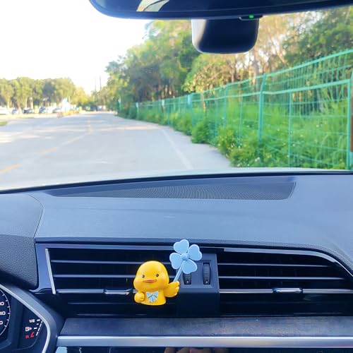 Image of Cute Car Air Freshener Vent Clips, 3D Animal with Mini Fan Diffuser Vent Clip, Air Conditioning Decoration Car Accessories for Women and Men