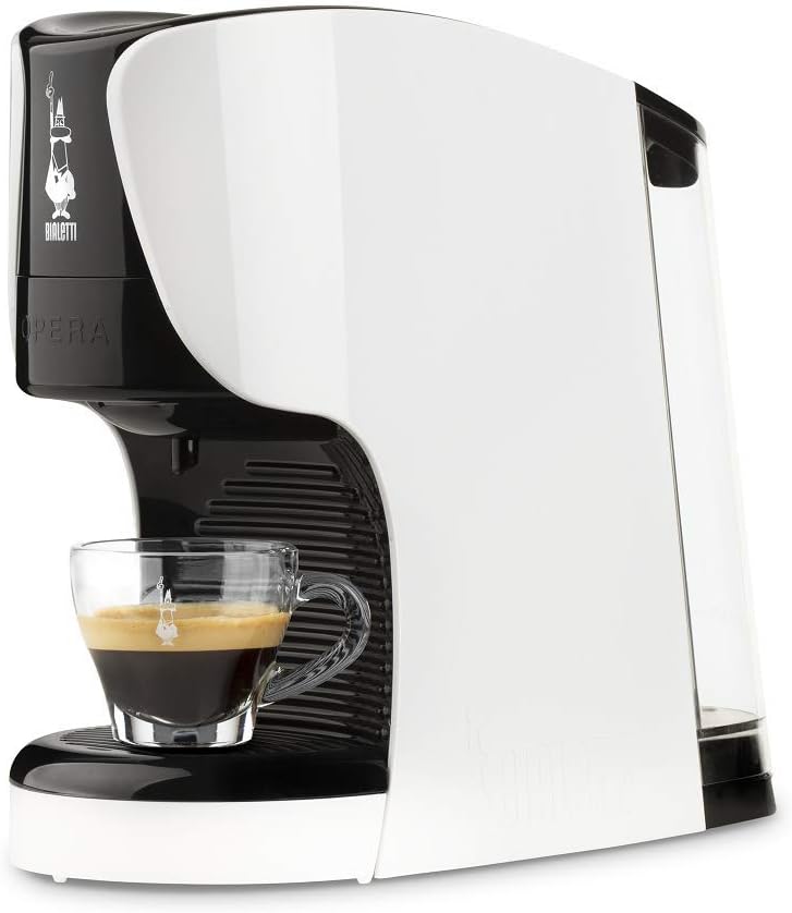 Bialetti Opera Espresso Fully Automatic for Bialetti System Coffee d'Italia Capsules Aluminium White
