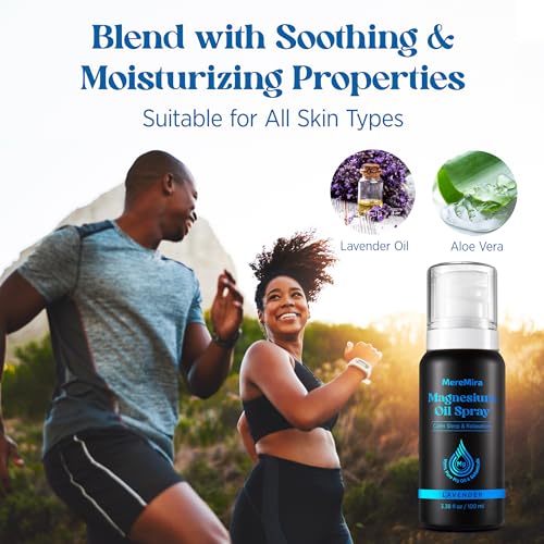 Meremira MAGNESIUM OIL SPRAY For Body & Feet: Topical Magnesium Chloride For Sleep Restless Leg Muscle Cramps Tension Relief & Calm - With Natural Lavender Oil thumb #6
