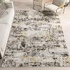 nuLOOM SpinClean Aaliyah Multicolor/Ivory, 9' x 12', Abstract, Soft and Cozy, High Traffic, Stain Resistant, Easy Clean, Durable, Machine Washable Area Rug for Bedroom, Living Room, Dining, Den