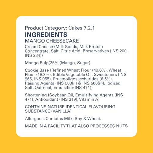 Image of Getaway Mango Cheesecake Ice Cream Jar, 4g Protein, Less Than 2g Added Sugar, Cookie Base, 80g