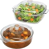 Idéal pour les petits ménages : avec une capacité de 1,7 l + 1,5 l, ce lot de plats à four est idéal pour les petits ménages et permet de réaliser 2 à 3 portions – sans restes de nourriture. Parfait pour les ragoûts, soupes, ragoûts, légumes, salades et bien plus encore.