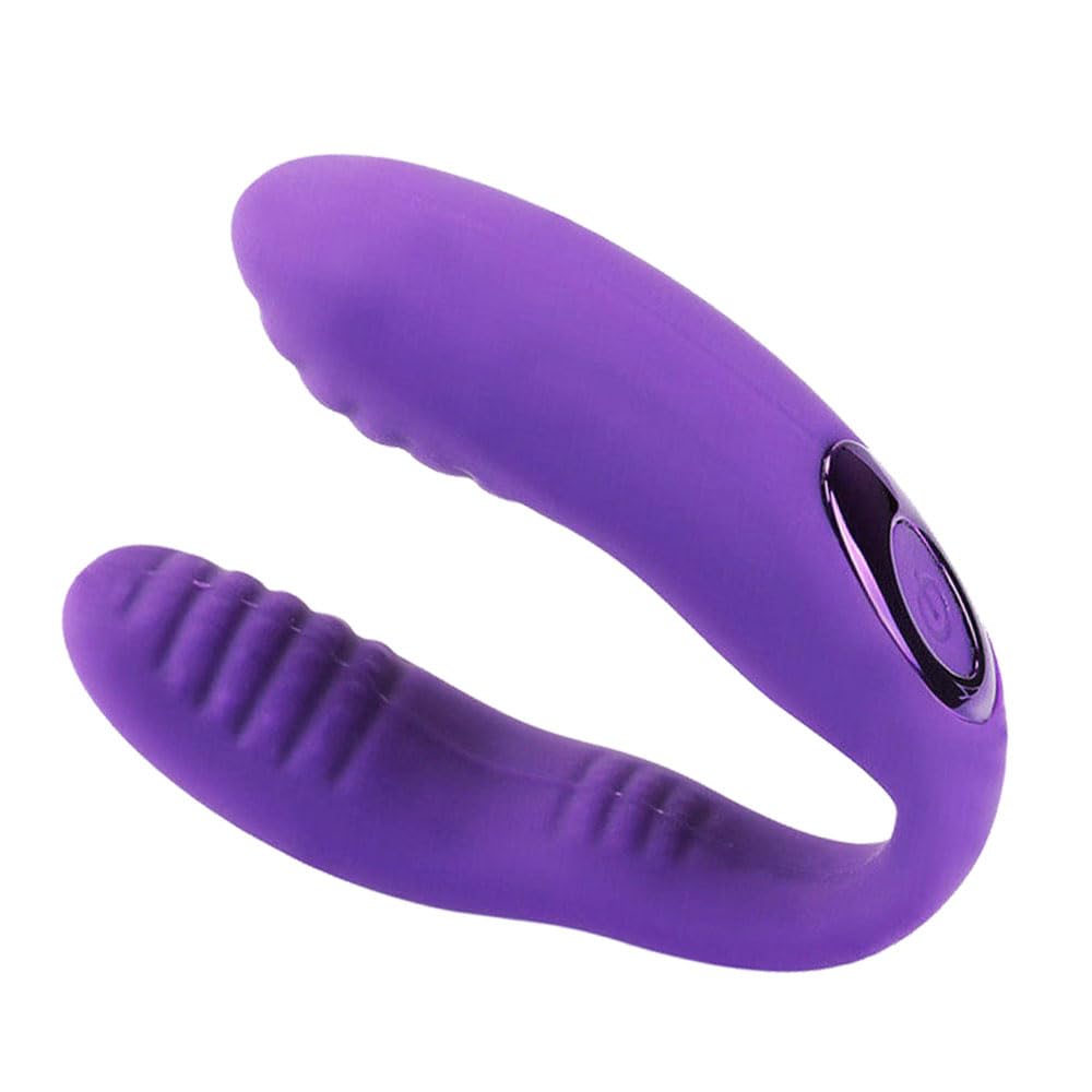 Double Couples Vibrator Anal Clit G-Spot Clitoral Stimulation Partner Toy U-Shape Wearable Soft Silicone Waterproof Rechargeable