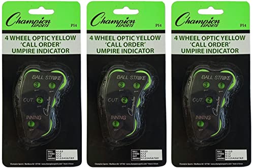 Indicateur arbitre Champion Sports molettes haute visibilité pour baseball