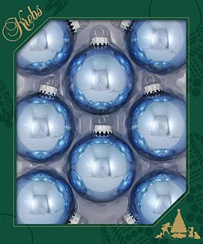 Christmas By Krebs 2 5/8" (67mm) Seamless Glass Ornament [8 Piece...