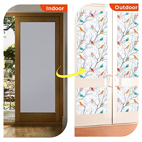 Película para ventana Total Blackout con diseño de pájaros miniatura 3