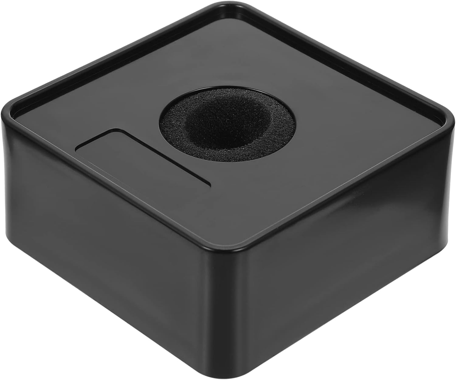 VICASKY 3pcs Microphone Logo Station Protector Acrylic Interview Mic Mark Flexible Design for Reporters Lightweight Portable Shaped Stand