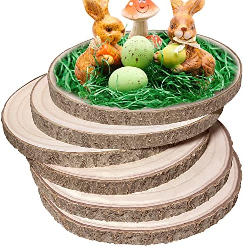 Amazon.com: 6 Pack Wood Slices 12-13.5 Inch Large Wood Rounds Tree Bark ...