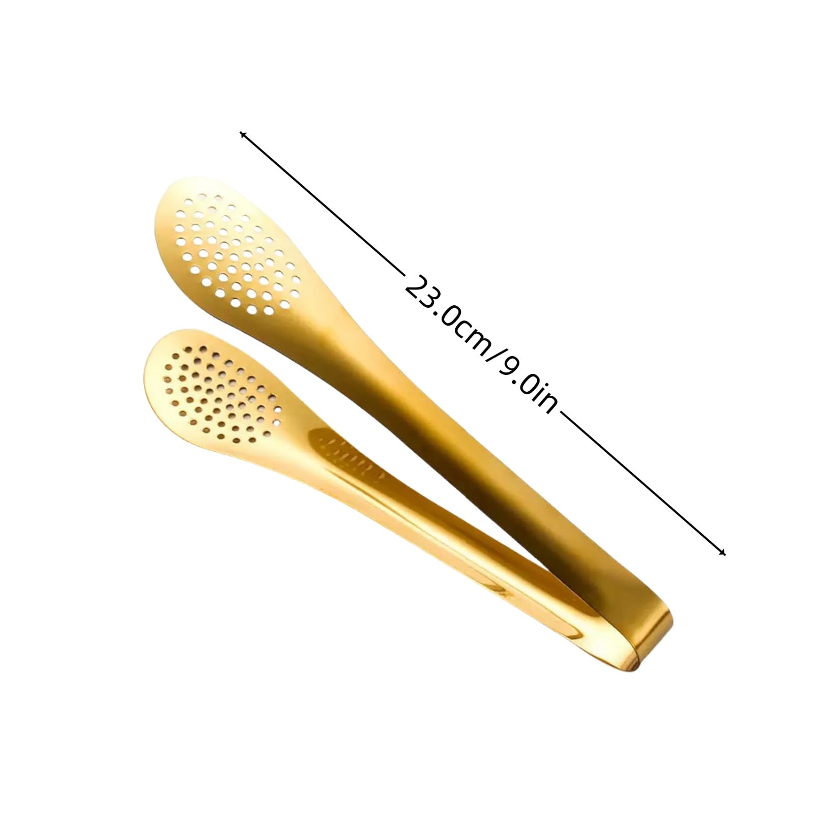 Gold Buffet Tongs - 4 Piece Set with Drip Holes -3