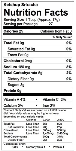 Traina Home Grown Gourmet Classic and Sriracha Ketchup Combo Pack - No Corn Syrup, Non GMO, 16 oz bottle (2 Pack)