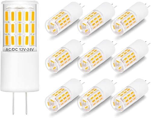 Miniatura 1 de Yosenmi Bombilla LED G4 G4 de 4 W, reemplazo de bombilla halógena G4 de 30 W, 12 V-24 V, 4000 K luz natural blanca no regulable, paquete de 10