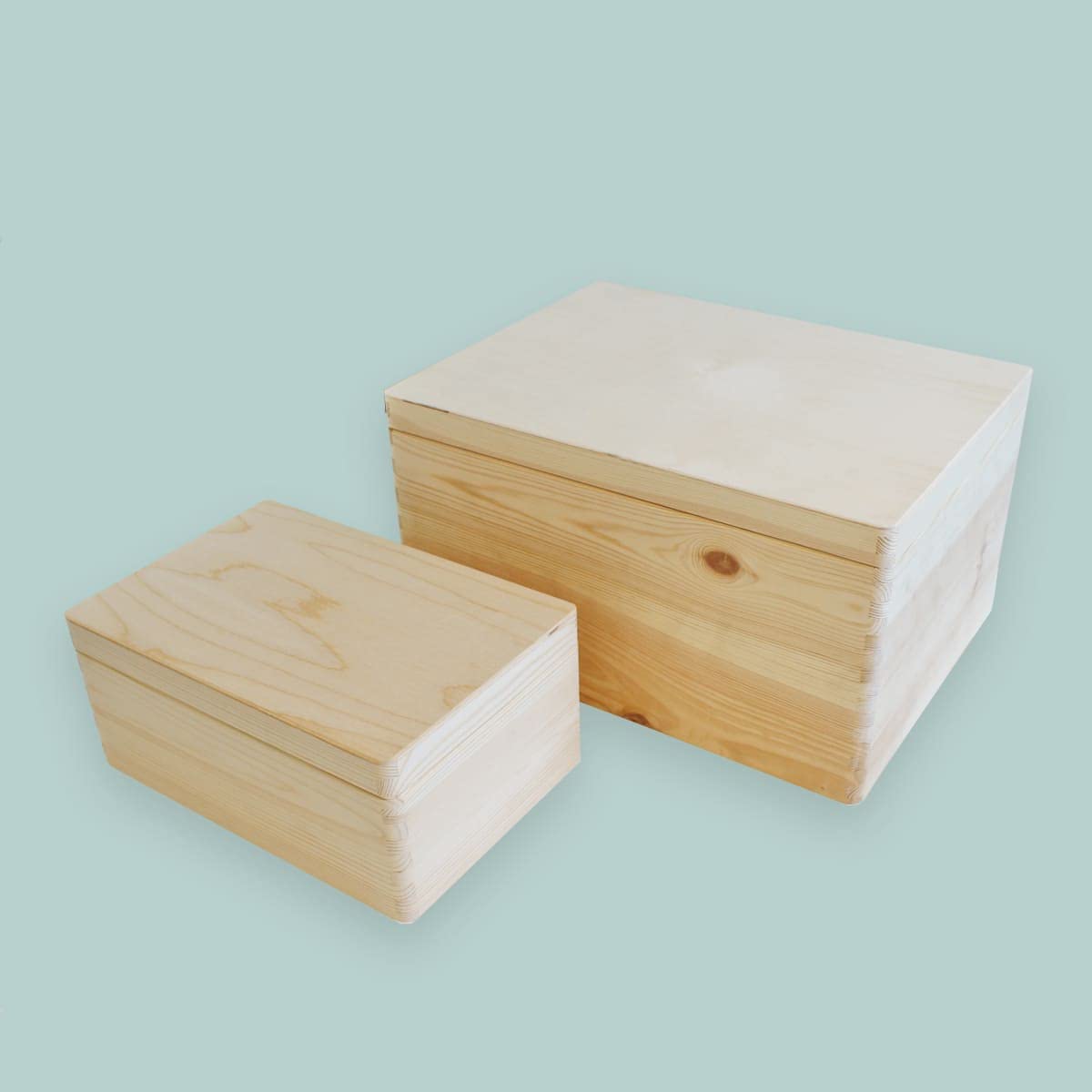 LittleStars Personalisierbare Erinnerungskiste Bär aus Holz (40x30x23 cm)