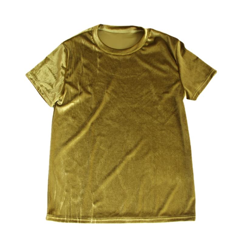 T-shirt en velours homme XXL à col rond pour un style hip-hop unique