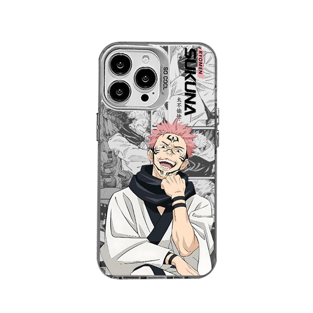 Compatible with iPhone 12 Pro Case Jujutsu Satoru Gojo Anime Design Laser Glitter Sparkly Bling Kaisen Shockproof Protective Silicone Phone Cover for iPhone 12 Pro - Case 2