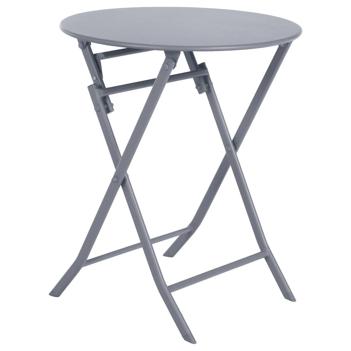 Table Greensboro Ronde 2P JJA en Acier Gris Quartz
