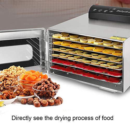 Dörrautomat Dörrgerät Mini Intelligent 6-Lagen Edelstahl Lebensmittel Dehydrator Obst Gemüse Trockner Maschine(EU… – Bild 3