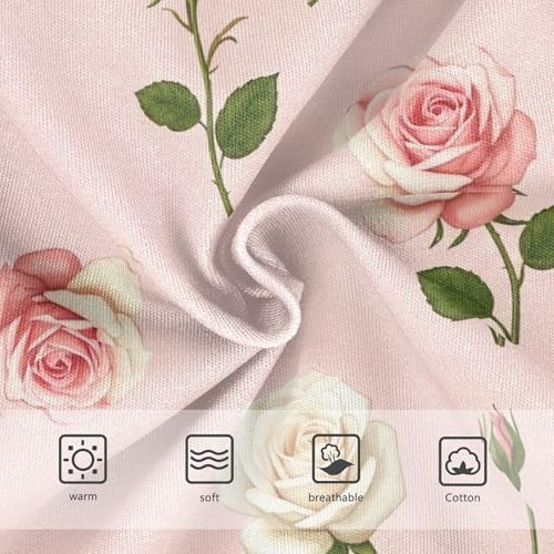 Personalized Toddler Girls Underwear 2t Cotton Cute Panties Girl Pink Roses Pastel White Floral Underpants Briefs3