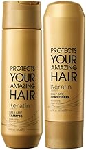 Keratin System Daily Care Shampoo 250ml and Conditioner 200ml Gold edition