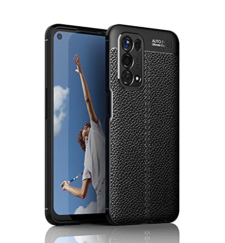 Wuzixi Funda para OPPO A74 5G. Diseño de Funda de Silicona Suave y Delgada, Resistente a los Golpes y Duradera, Caso para OPPO A74 5G.Negro
