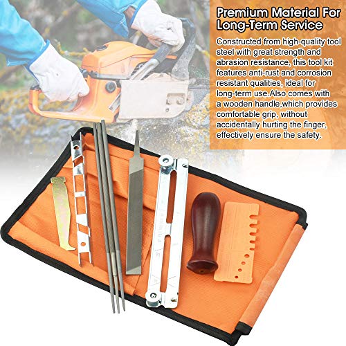 WANTOUTH Sägekettenfeilenset 4.0/4.8/5.5mm Rundfeilen für Kettensäge Schärfset Sägeketten Feilen Set Enthält Rundfeile… – Bild 6