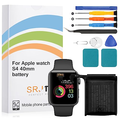 THIRDPOLE Battery Replacement for Apple Watch Series 4 40mm A2058 A1975 A1977 Standard Capacity Battery Include Complete Repair Tools kit