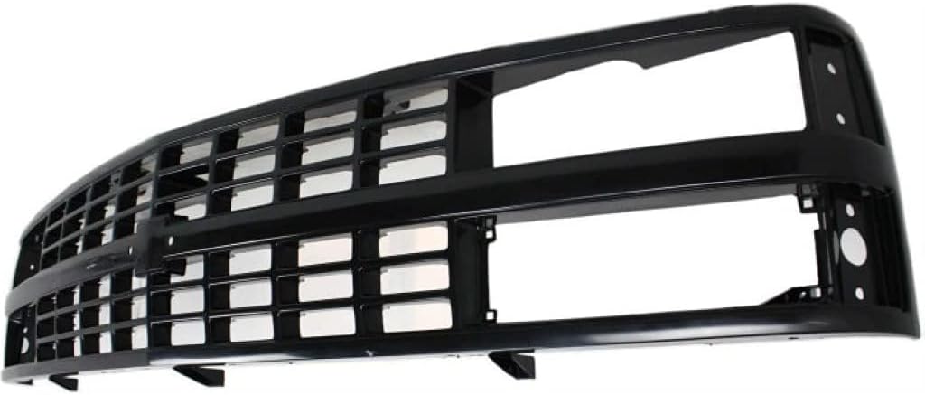 For Chevy C1500/C2500/C3500/K1500/K2500/K3500 Grille Assembly 1988-1993 | Black Shell and Insert | w/Quad/Composite Headlights | Plastic | GM1200228 | 88960431