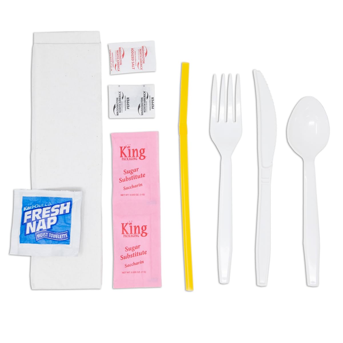 WNA Bremen-King's Yellow 2 Sugar Free Diet Cutlery Kit | 250/Case