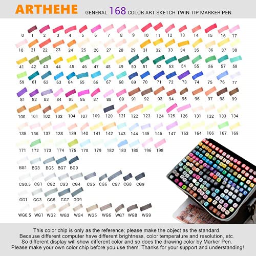 Graffiti-Stifte Arthehe 168 Farben Marker Set für kreatives Arbeiten