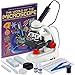 AmScope 40X-1000X LED Solid-Metal Portable Compound Microscope with Red Accents, Camera, Slide Preparation + Book