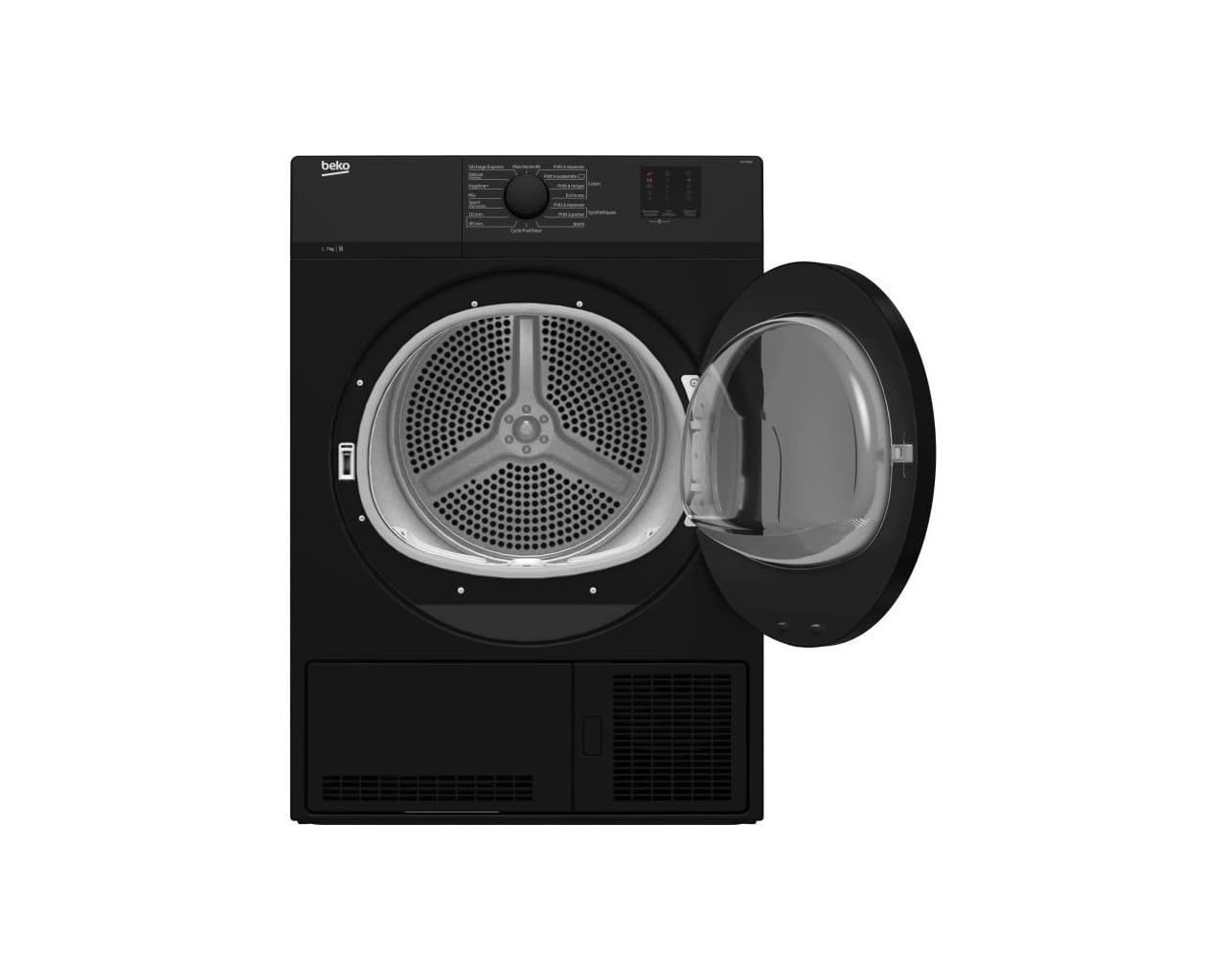 Seche-linge a condensation BEKO DCY724B - 7 kg - Classe B - Tambour Aquawave - Noir