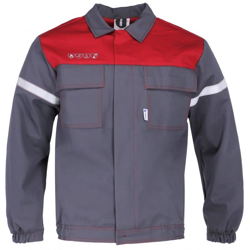 TARAJ DUO - Jersey de trabajo 3 en 1, antiestático, ignífugo, resistente a los ácidos, certificado EN 1149, 11611, 11612, 13034, tallas S-6XL