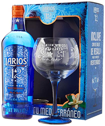 Larios 12 Ginebra Mediterránea + Regalo Copa, 40% 700...