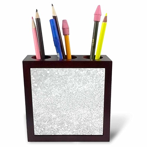 Porte-stylo carrelage argenté 3dRose ph_252114_1, pot à crayons design 12,7 cm