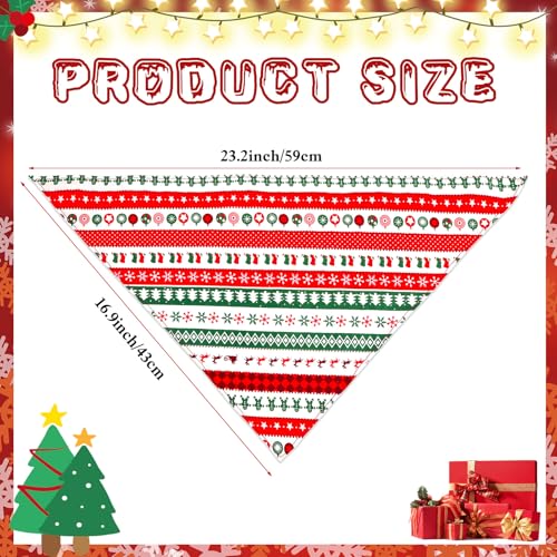 SRIZIAN 2 Pcs Christmas Dog Bandanas, Adjustable Triangle Cat Dog Neckerchief, Triangle Scarfs with Pumpkin Pattern, Dog Christmas Costumes for Small Medium Large Dogs - Image 2
